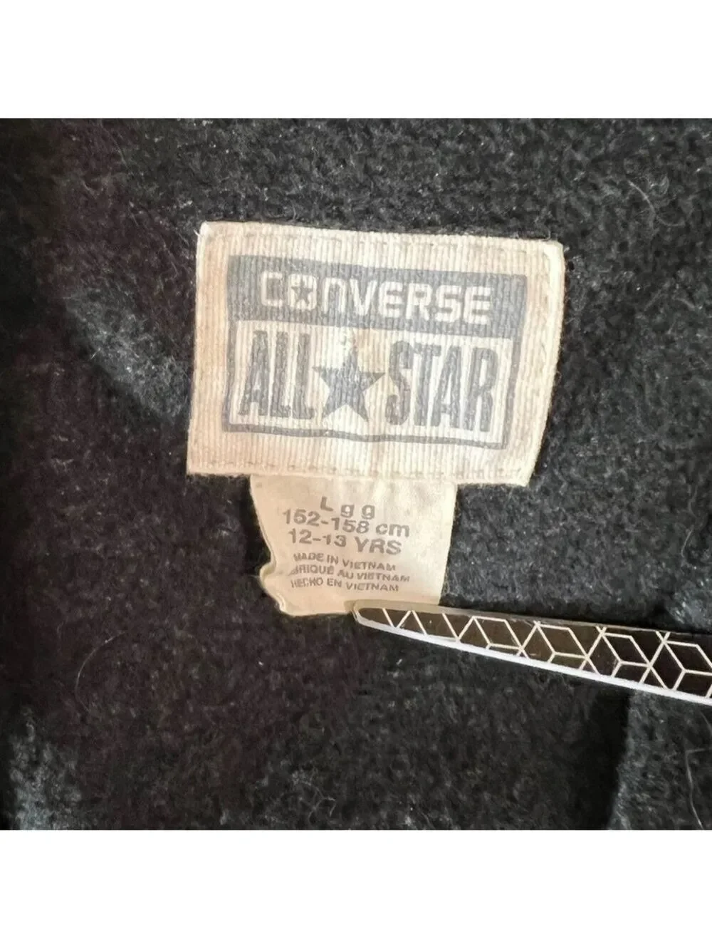 Converse Kids All Star Zip Hoodie Gray/Navy Size Large 12-13 Yrs